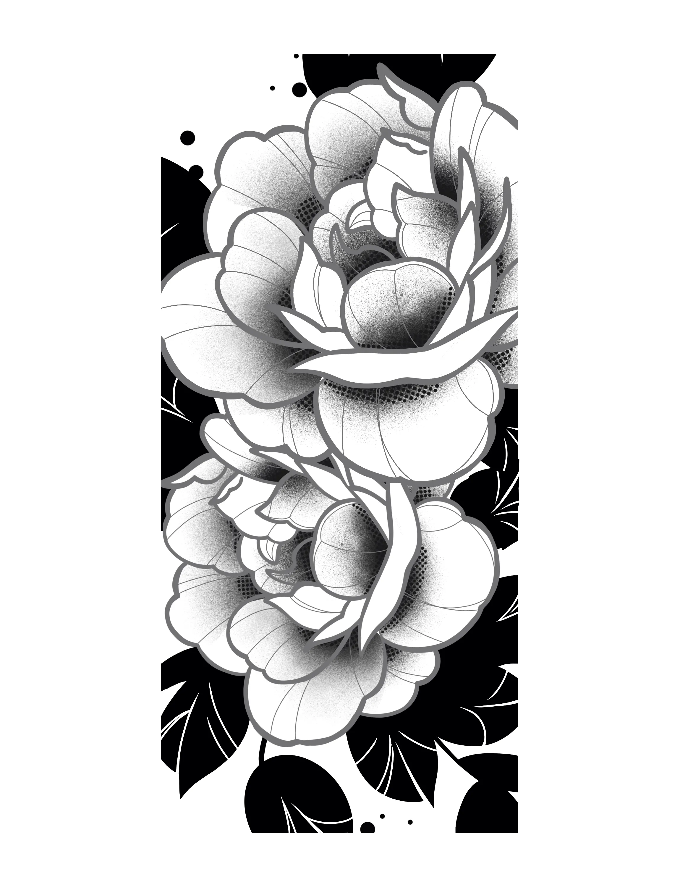 white peonies
